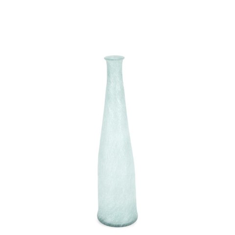 BOTTIGLIA ABBY VETRO AZZURRO SETA H.80